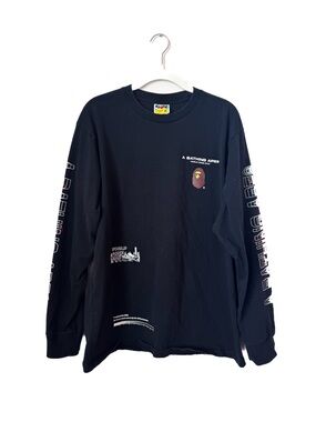 BAPE A Bathing Ape Black Long Sleeve Tshirt
